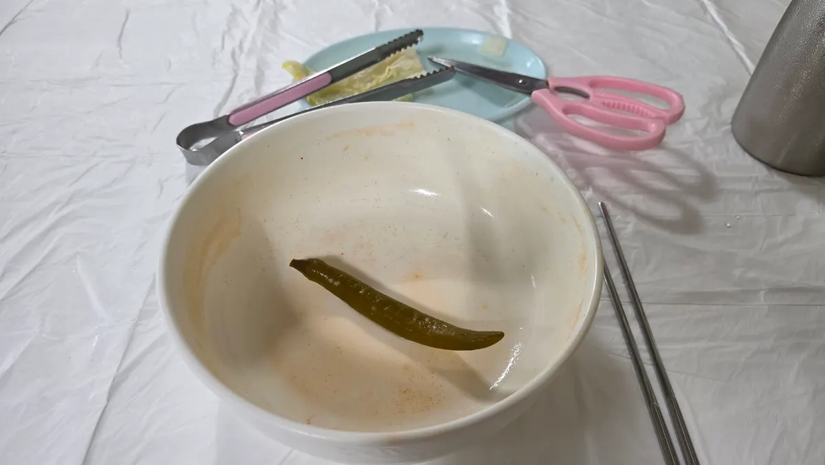 국물까지 비운 그릇